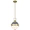 Nuvo Everton 1-Light Pendant 10 in. Matte Gray & Brass Etched Opal Glass 60/7875 - alternate 4